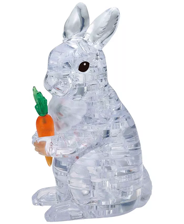 BePuzzled 3D Crystal Puzzle - Rabbit White - 43 Piece - Mycitystee