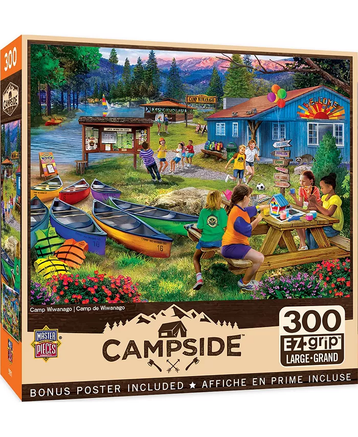 MasterPieces Puzzles Campside - Camp Wiwanago 300 Piece Adult Jigsaw Puzzle - Mycitystee