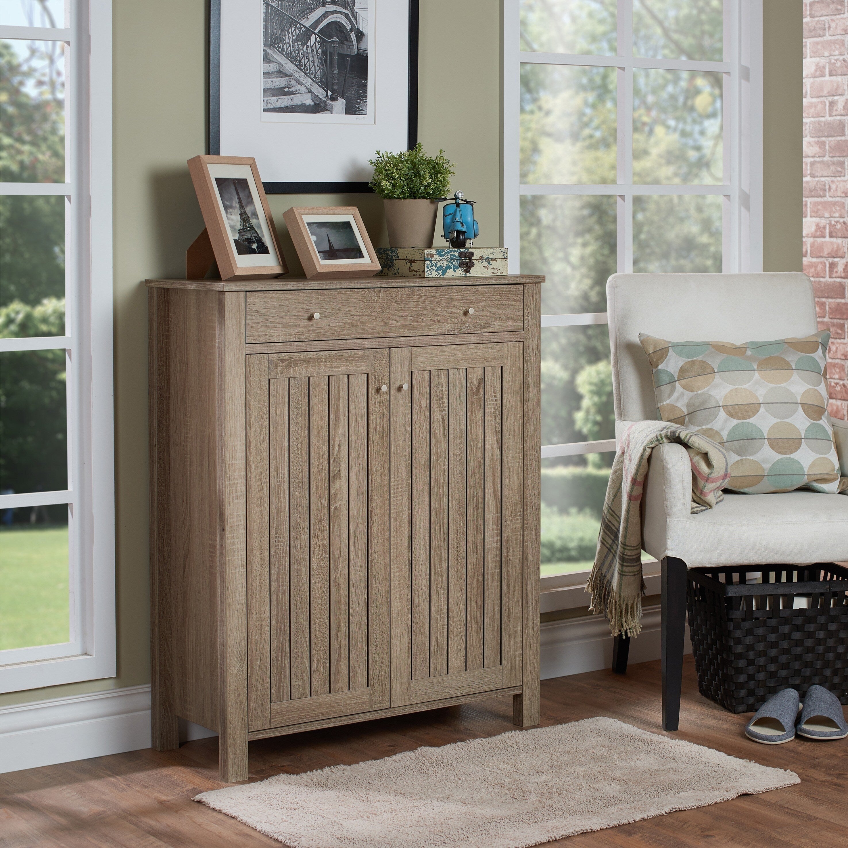 Furniture of America Mirille Mission Style 4-Shelf Shoe Cabinet - - 20460899 - Mycitystee