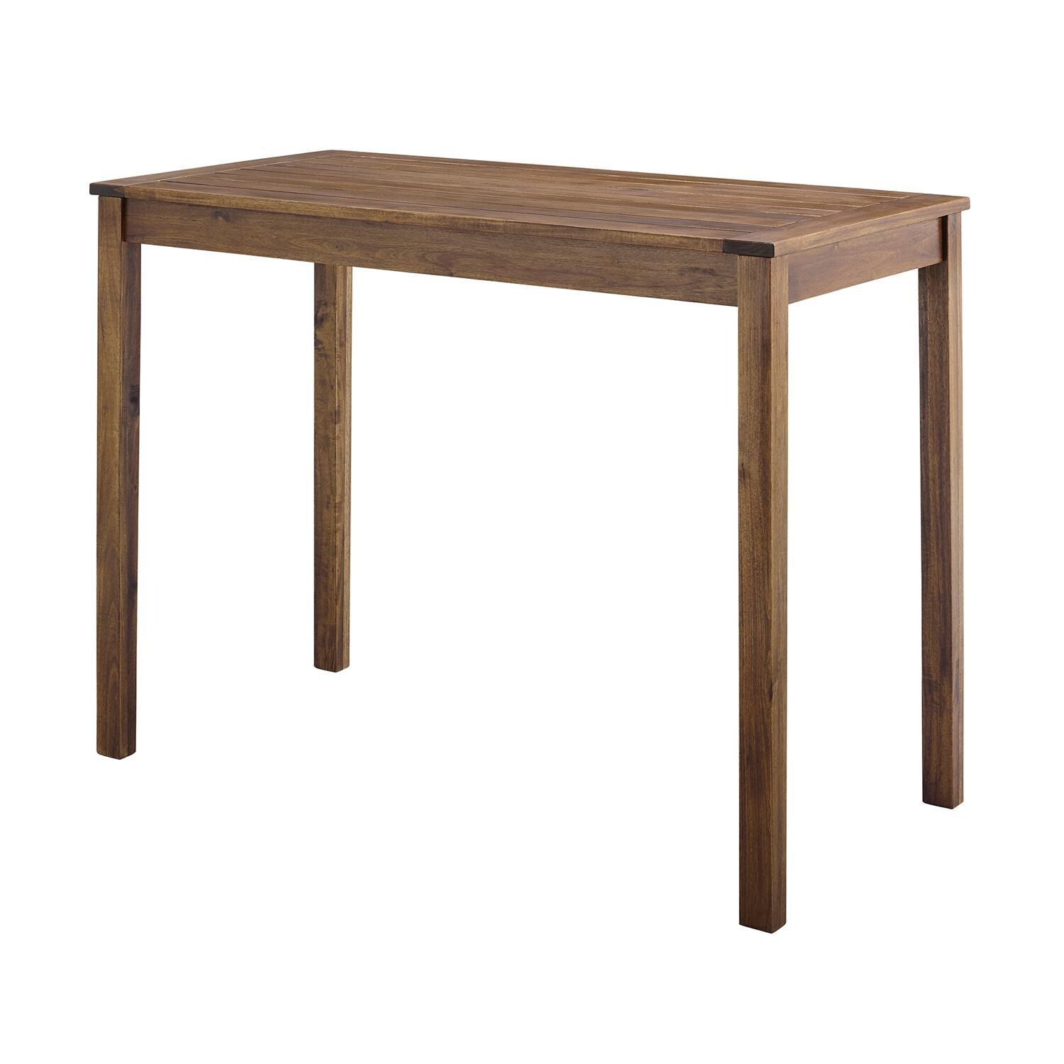 Ultimate Patio 48 X 24 Inch Rectangular Acacia Patio Counter Height Bar Table - Mycitystee