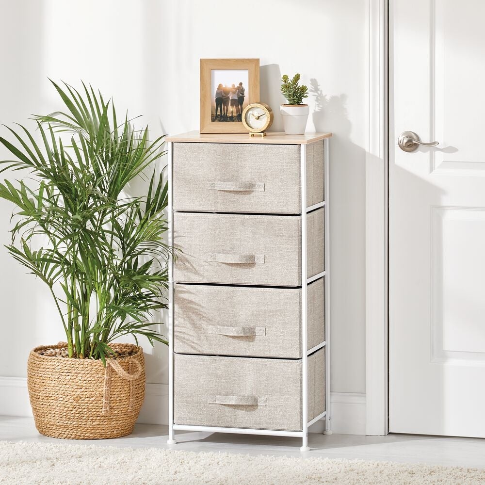 mDesign Vertical Dresser Storage Tower with 4 Drawers - - 34400581 - Mycitystee