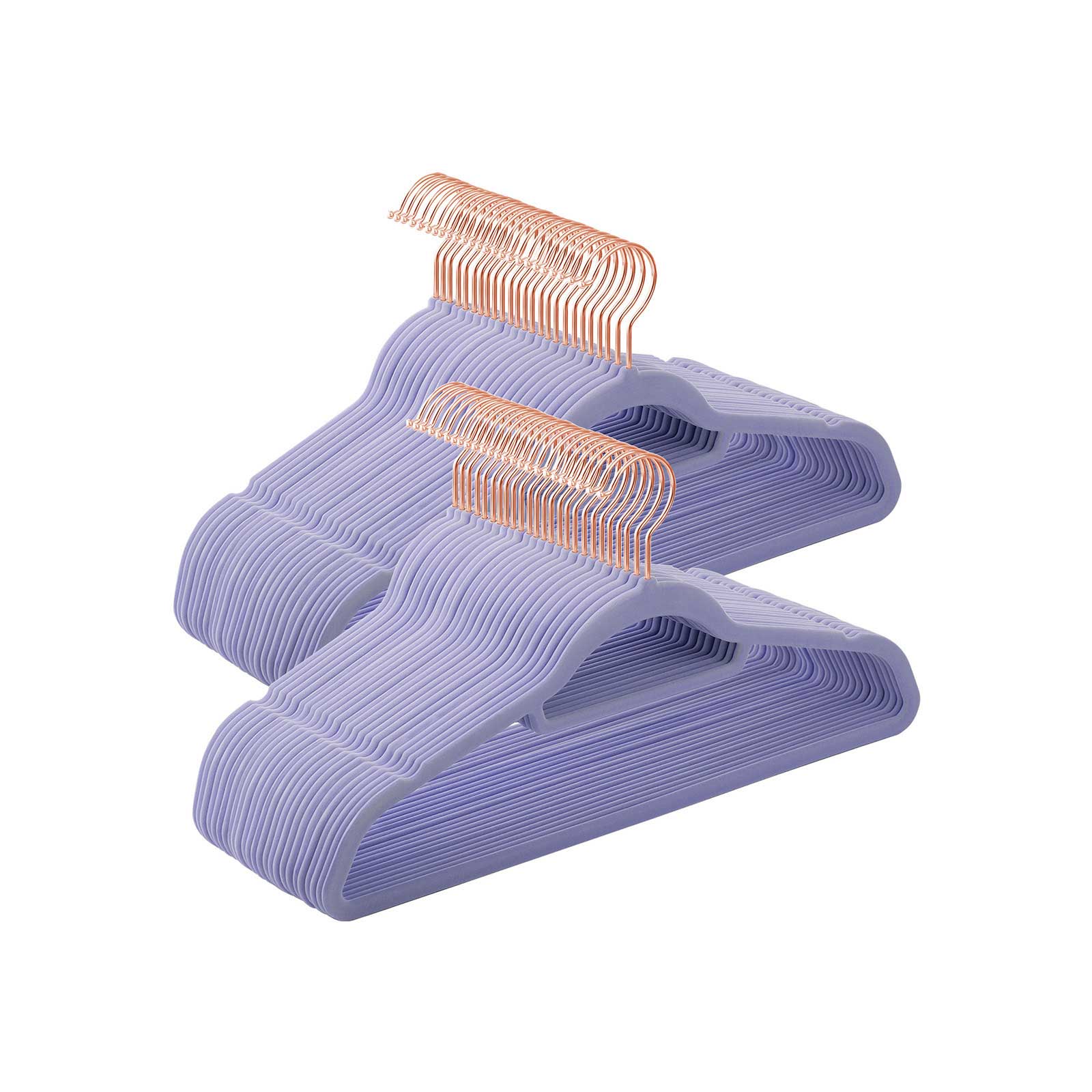 SONGMICS Velvet Hangers with Swivel HookLight Purple/50 - Mycitystee