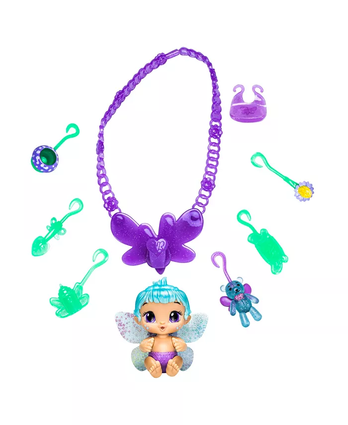 Baby Alive Glo Pixies Minis Carry? Aon Care Necklace， Lilac Pearl Set - Mycitystee