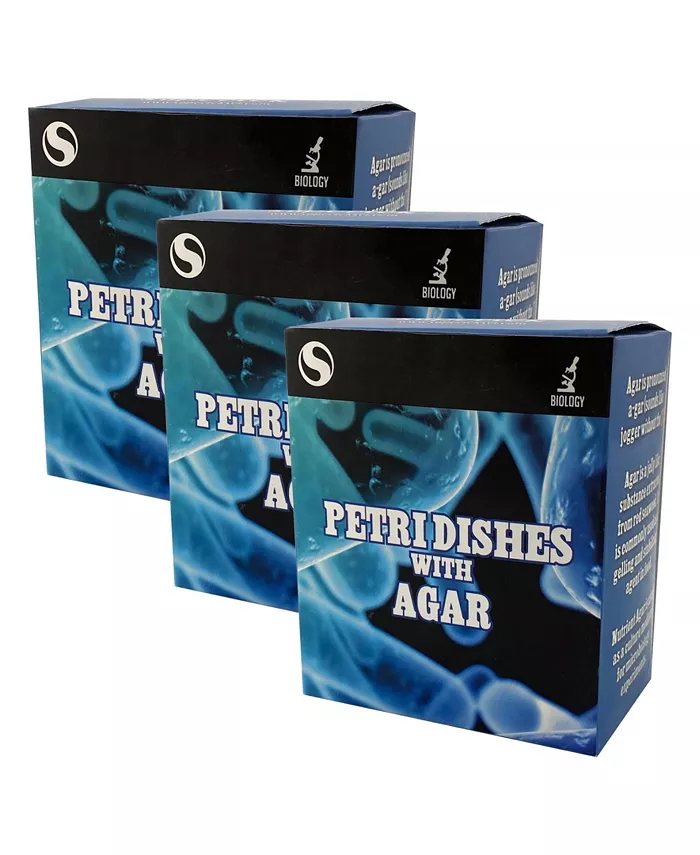 Supertek Plastic Petri Dish with Agar， Set of 9 - Mycitystee