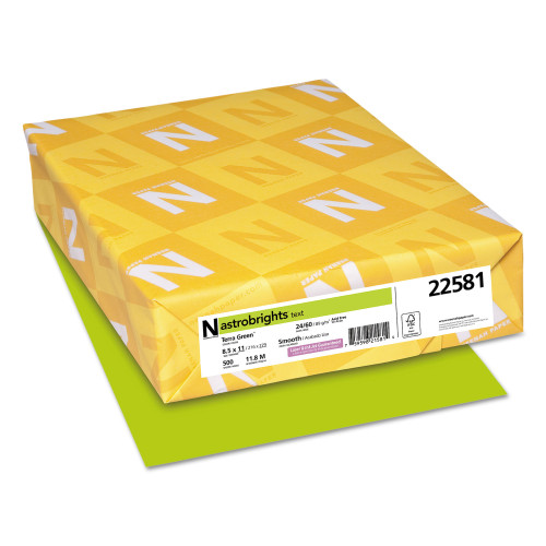 Astrobrights Color Paper， 24 lb， 8.5 x 11， Terra Green， 500/Ream (22581) - Mycitystee