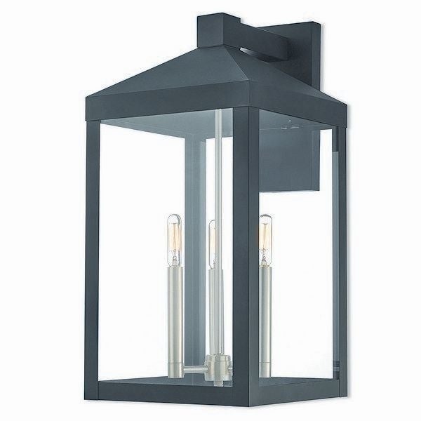 Livex Lighting 20585-04 Outdoor Wall Lantern 3 light Black Shopping - The Best Deals on Outdoor Wall Lanterns | 22457406 - Mycitystee