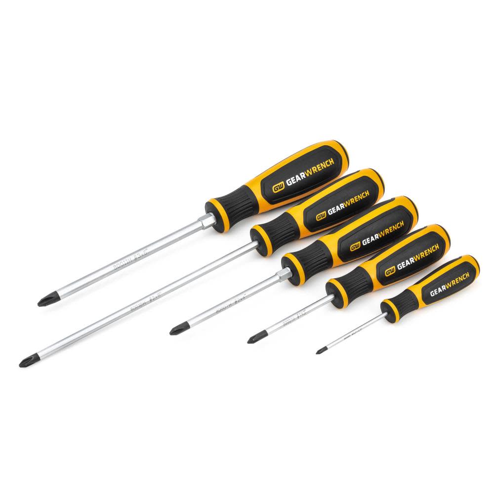 GEARWRENCH 5 Pc Phillips Dual Material Screwdriver Set 80052H from GEARWRENCH - Mycitystee