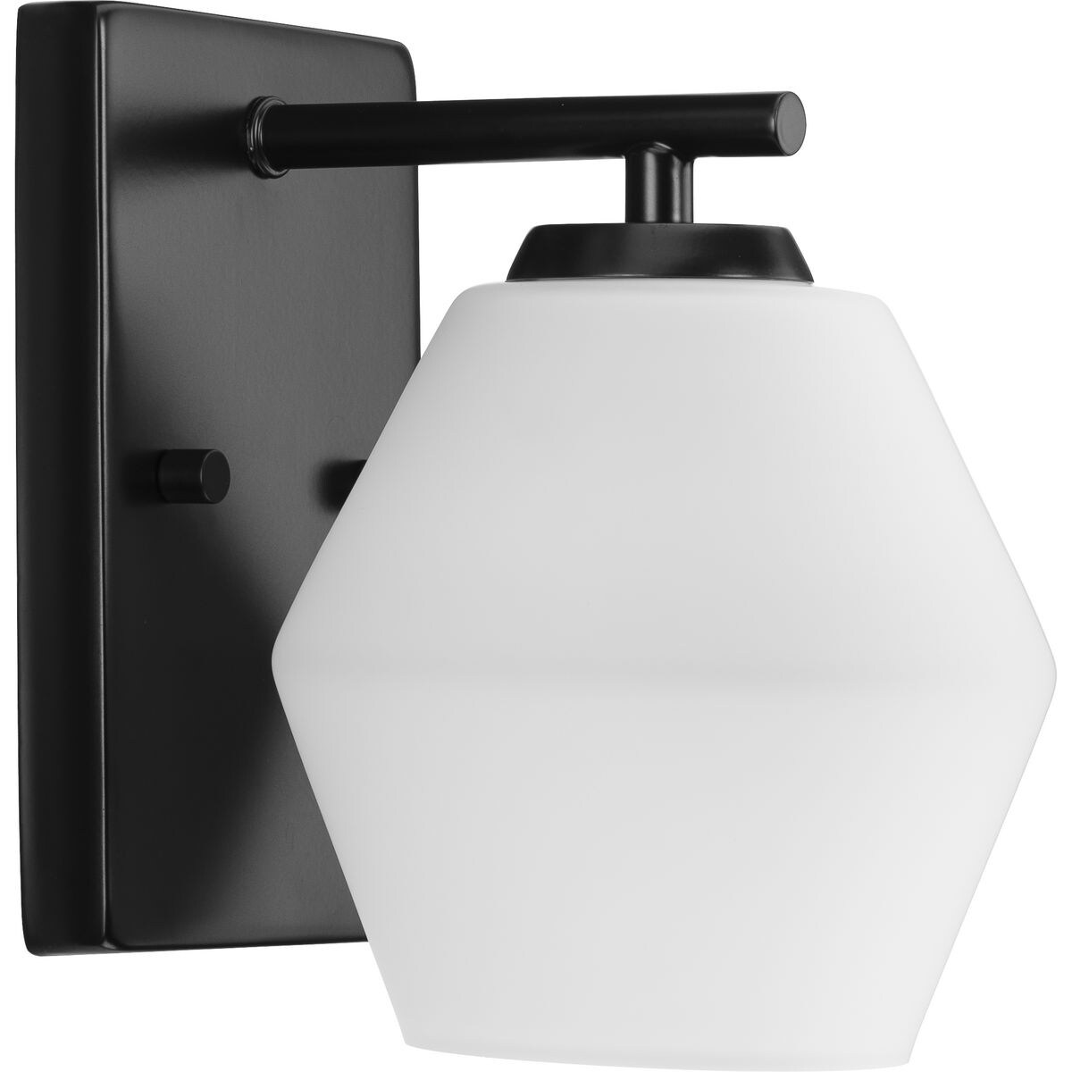 Copeland Collection One-Light Matte Black Mid-Century Modern Vanity Light - 6 in x 7 in x 8 in - Mycitystee