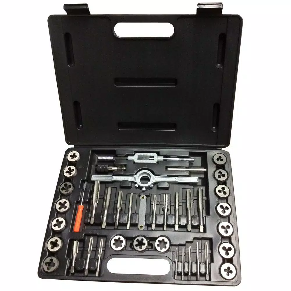 Drill America 3 mm and#8211; 12 mm Round Dies High Speed Steel NC and NF Tap and Die Set (40-Piece) and#8211; XDC Depot - Mycitystee