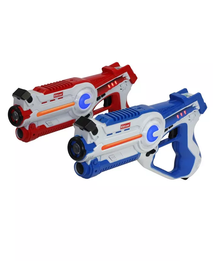 Kidzlane Infrared Laser Tag Game - Set of 2 Red   Blue - Infrared Lazer Tag Game， Works for Indoor and Outdoor Activities | Laser tag for Boys Age 8-1 - Mycitystee