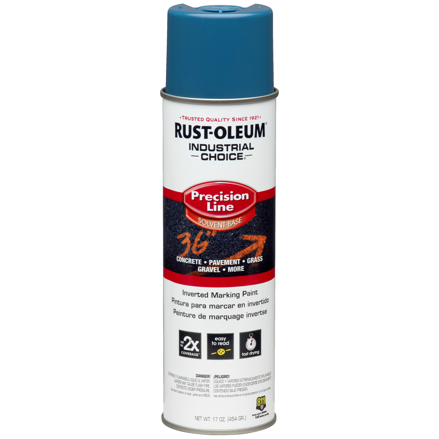 Rust-Oleum Industrial Choice Blue Inverted Marking Paint 17 oz - Mycitystee