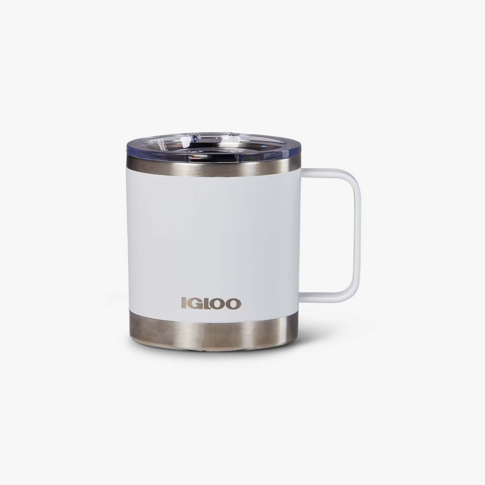Igloo Mug Reusable Hot/Cold Stainless Steel White 13.5oz - Mycitystee