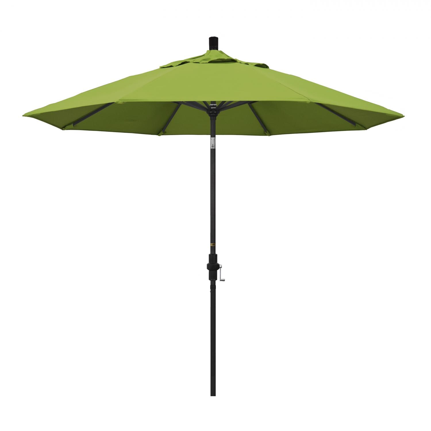 California Umbrella 9 Ft. Octagonal Aluminum Collar Tilt Patio Umbrella W/ Crank Lift and Aluminum Ribs - Mycitystee