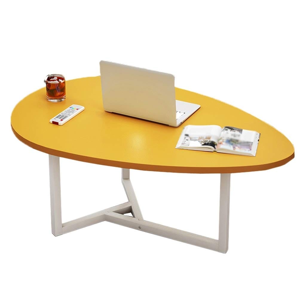 Table Triangular Structure Metal Retro Tea Table Living Room Balcony Small Apartment Sofa DELICATEWNN - as picture - Mycitystee