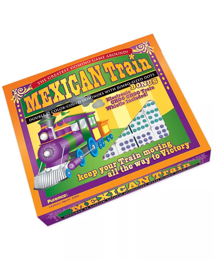 Puremco Mexican Train Double 12 Color Dot Dominoes - Professional Size - Mycitystee