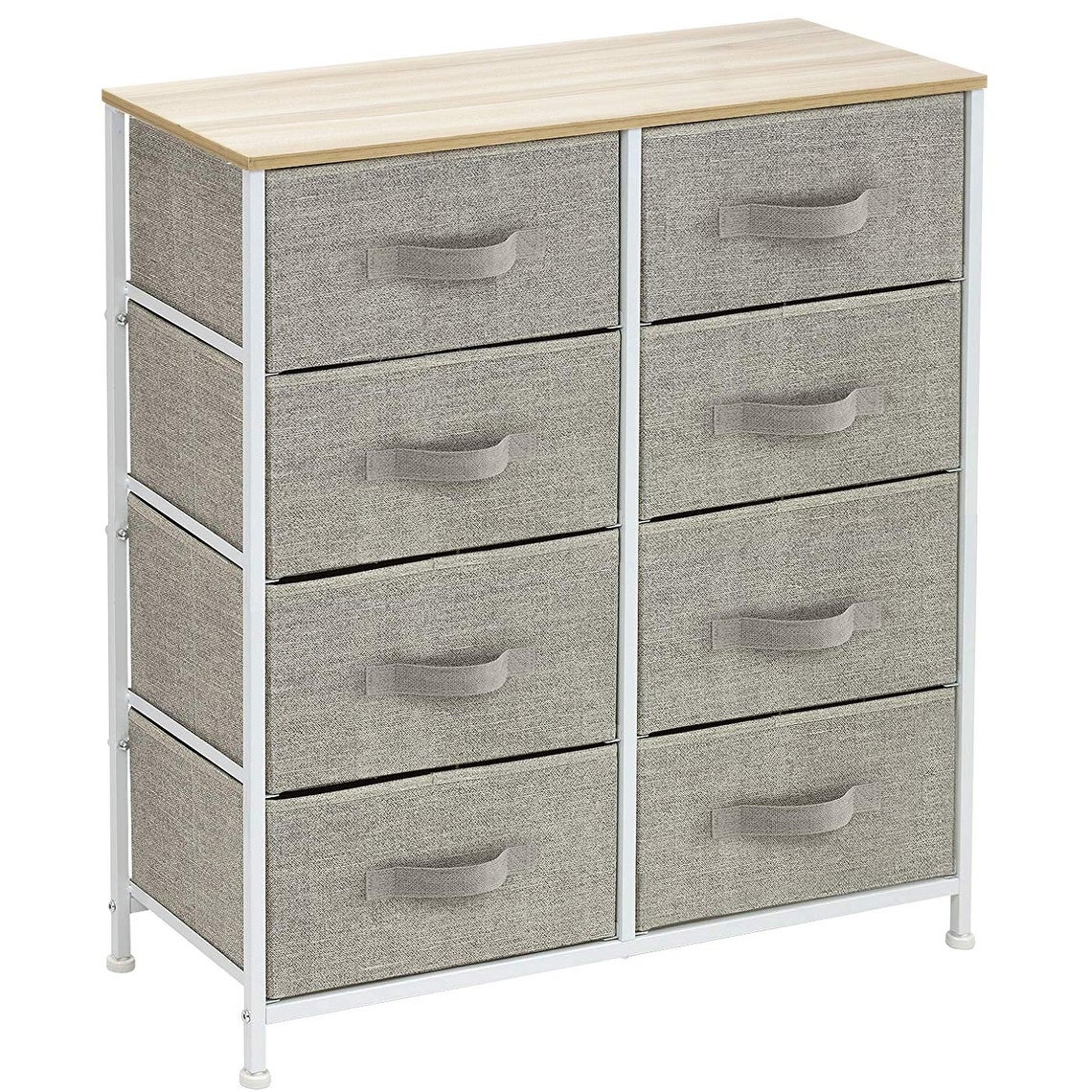 Modern Fabric and Metal 8-cubby Storage Tower - - 34483752 - Mycitystee