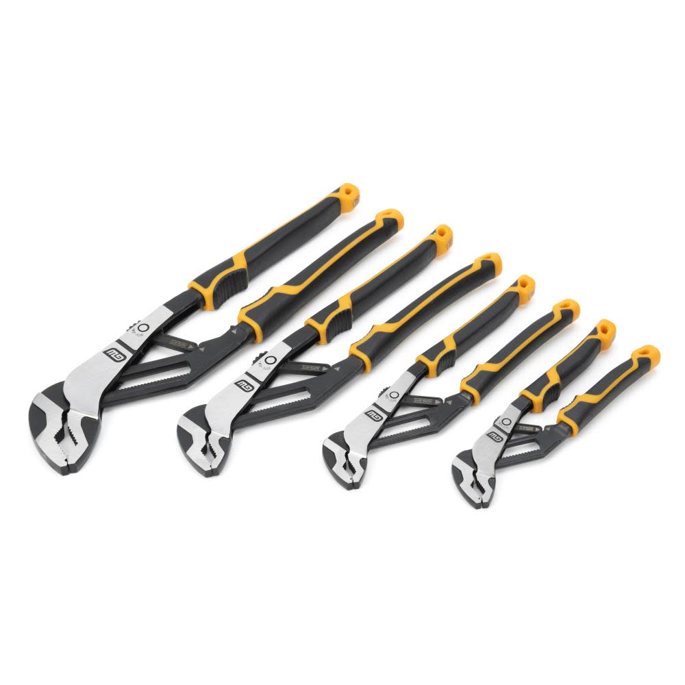 GEARWRENCH 4 Pc Pitbull Auto-Bite Tongue and Groove Dual Material Pliers with K9 Jaws 82594C from GEARWRENCH - Mycitystee