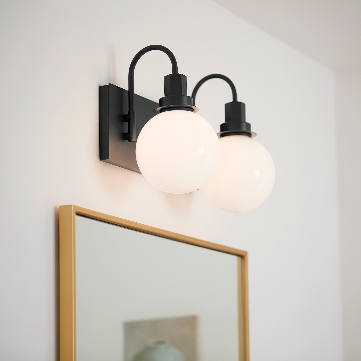 Kichler Lighting Hex 14.25 in. 2-Light Black Vanity Light - Mycitystee