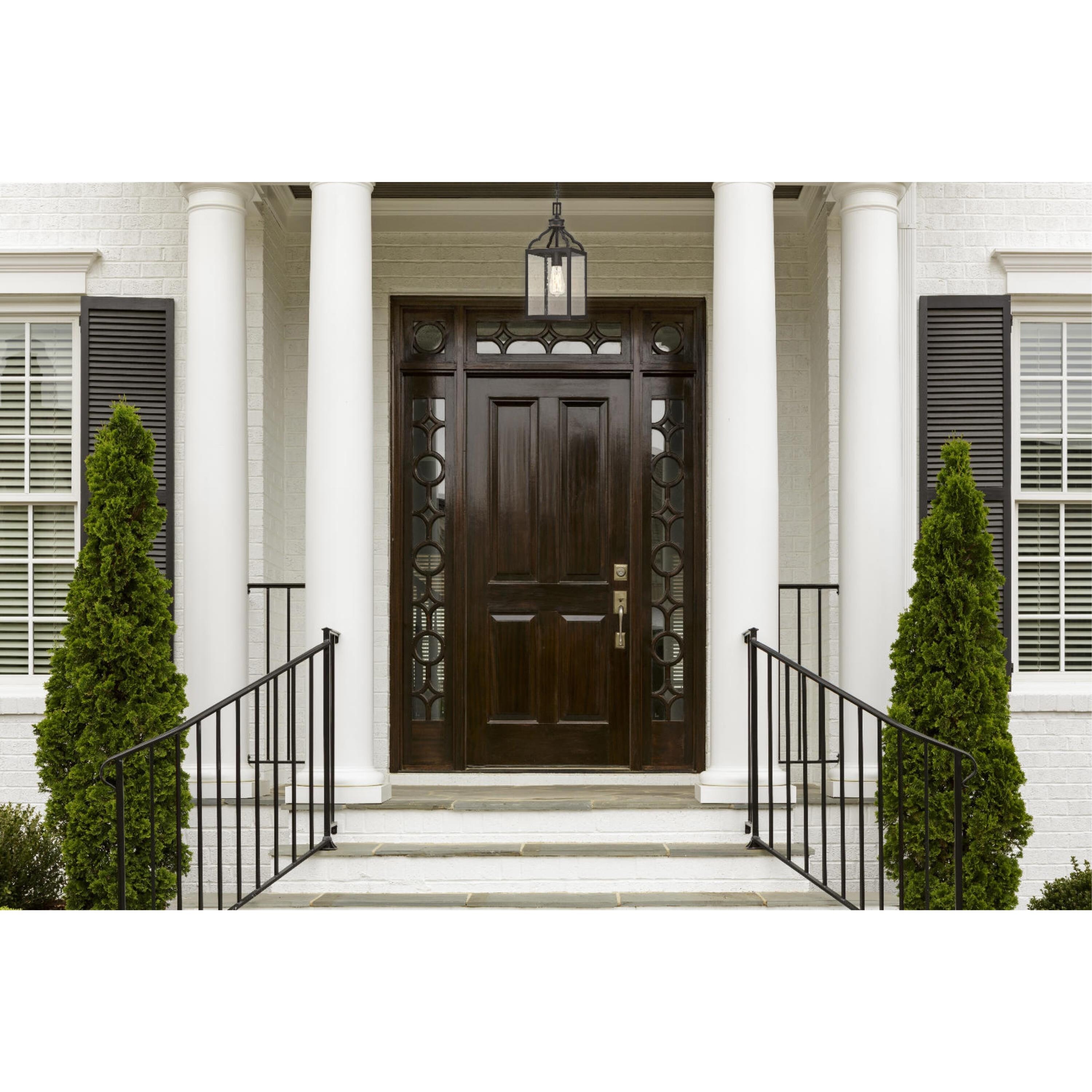 Westinghouse Cardinal One-Light Outdoor Pendant， Oil Rubbed Bronze Finish with Highlights with Clear Seeded Glass - 1-Light - Mycitystee