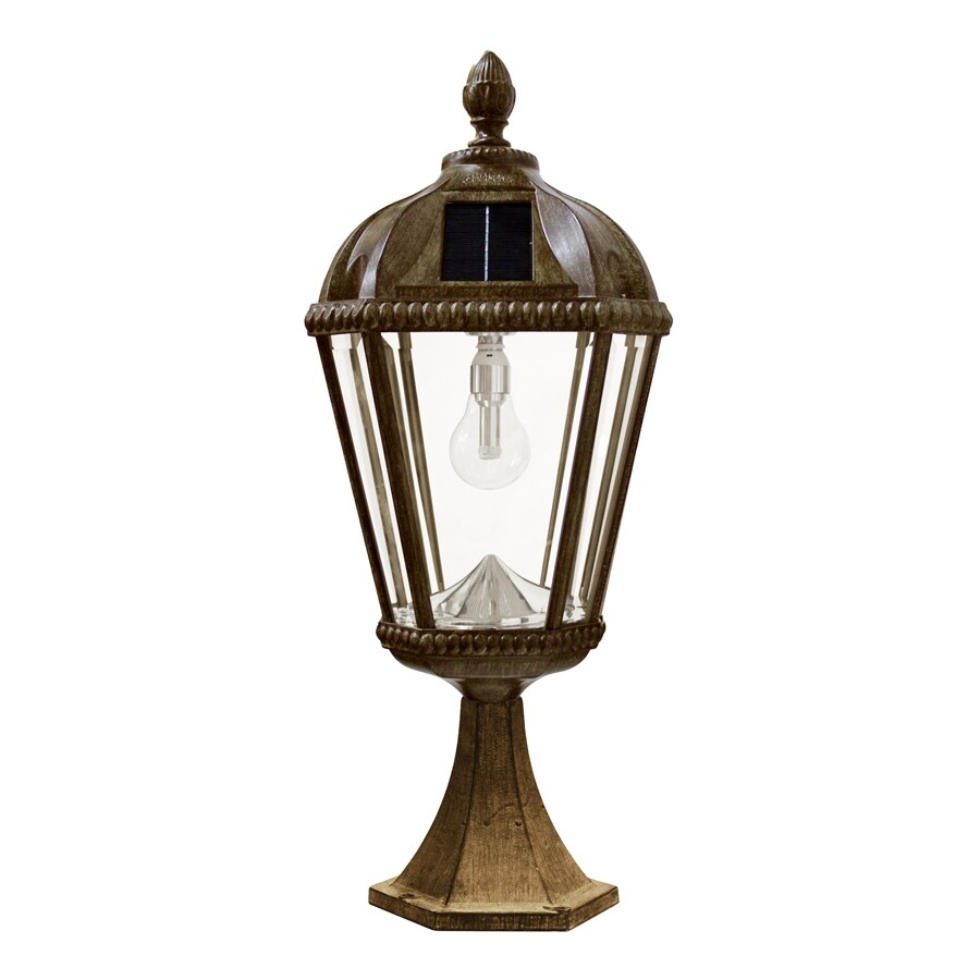 Gama Sonic Royal Bulb - Pier Mount - Weathered Bronze - Mycitystee