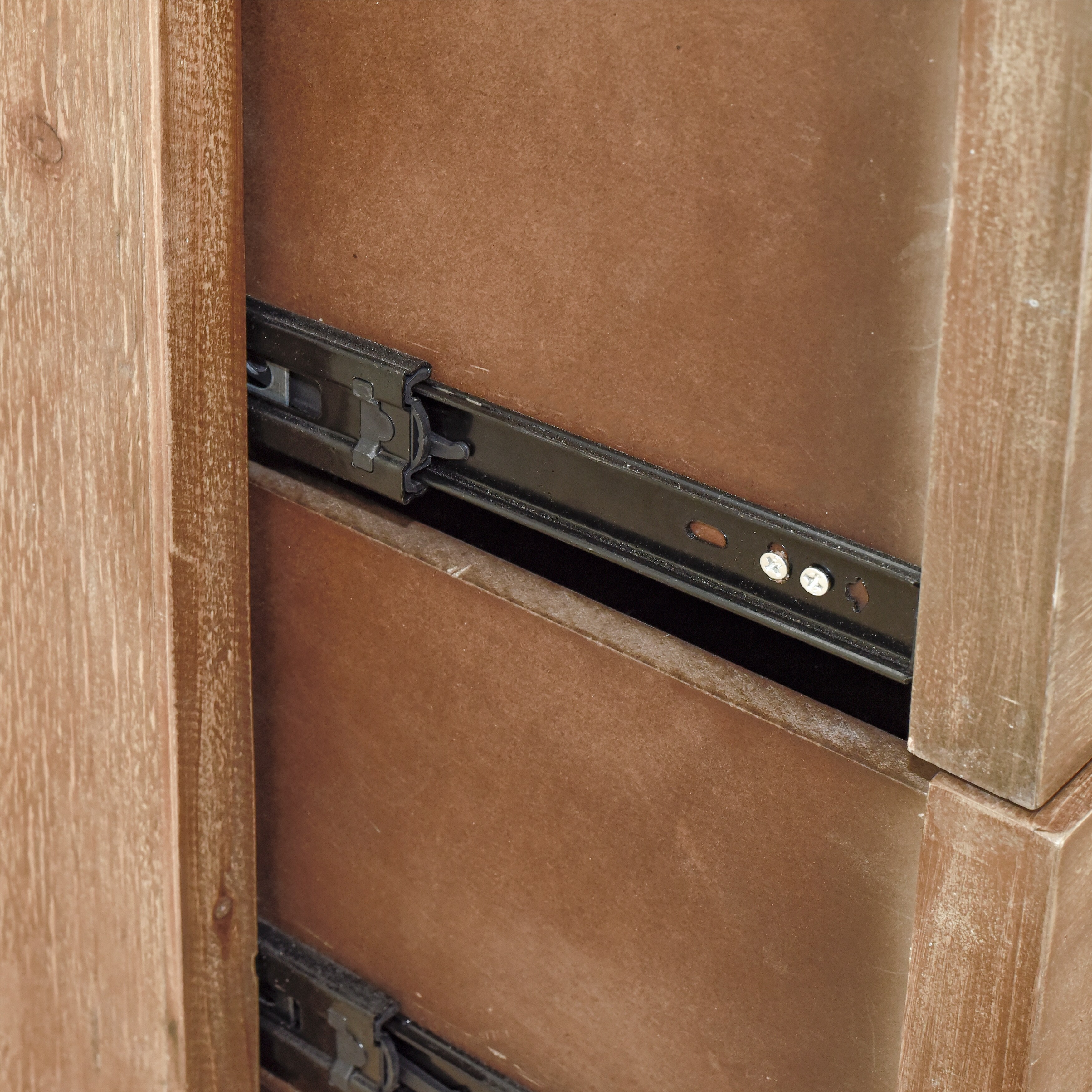 Wooden Storage Cabinet with 3 Drawers， Vintage Mirrored Cabinet in Natural， Bachelors Chest for Bedroom - - 37218281 - Mycitystee