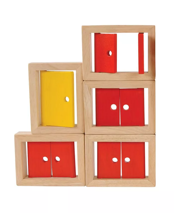 Marvel Education Company Wooden Doors and Windows - 5 Piece Set - Mycitystee
