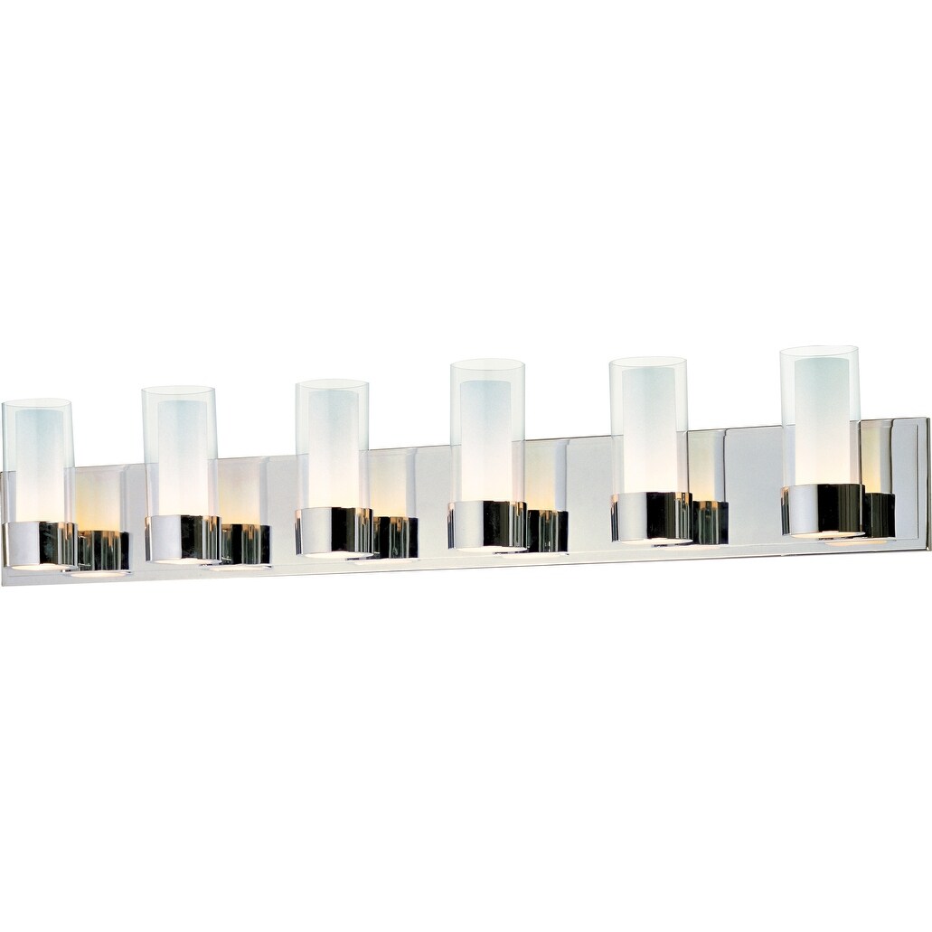 Silo 6-Light Bath Vanity With LED Bulbs - Polished chrome - Mycitystee