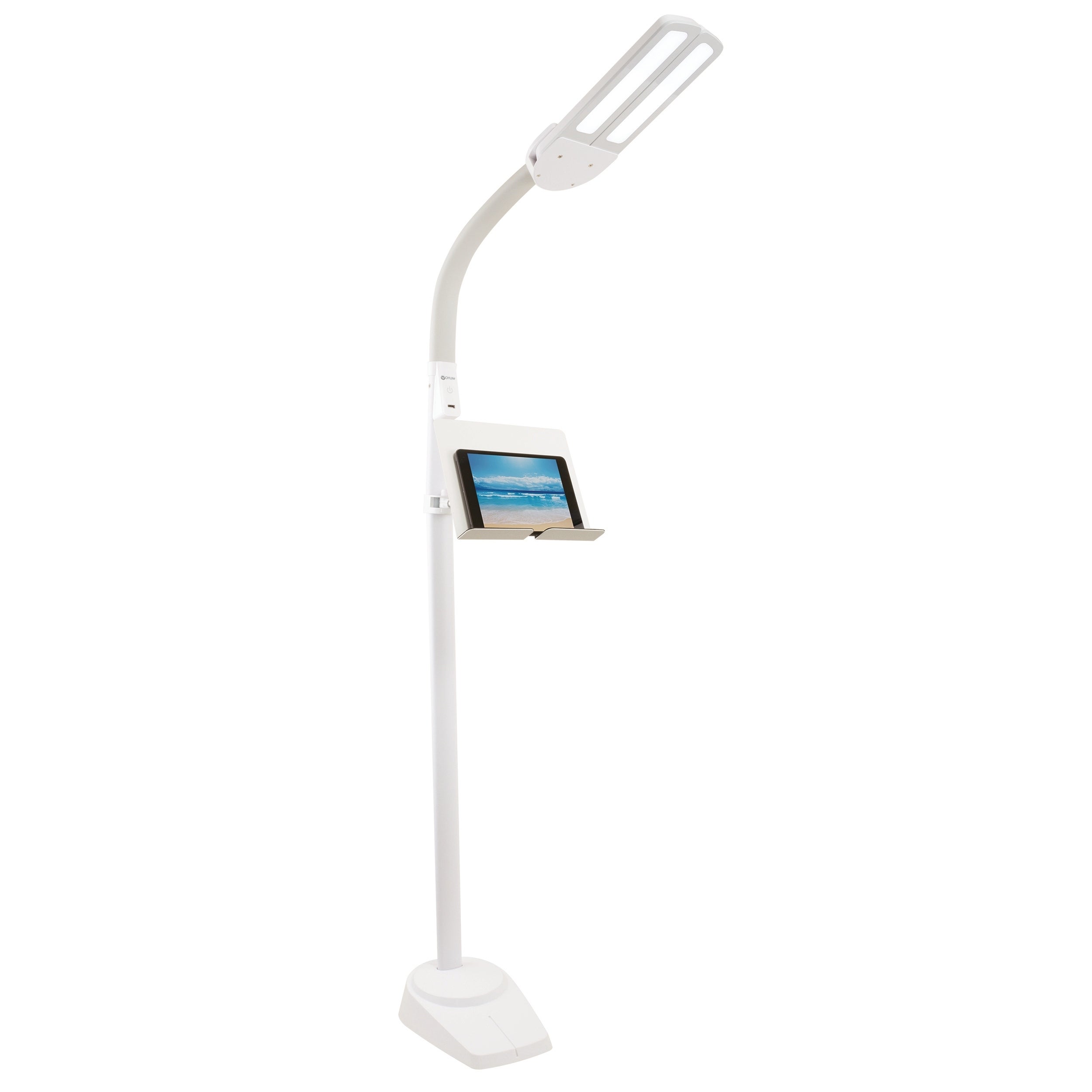 OttLite Dual Shade LED Floor Lamp with USB Charging Station - Mycitystee