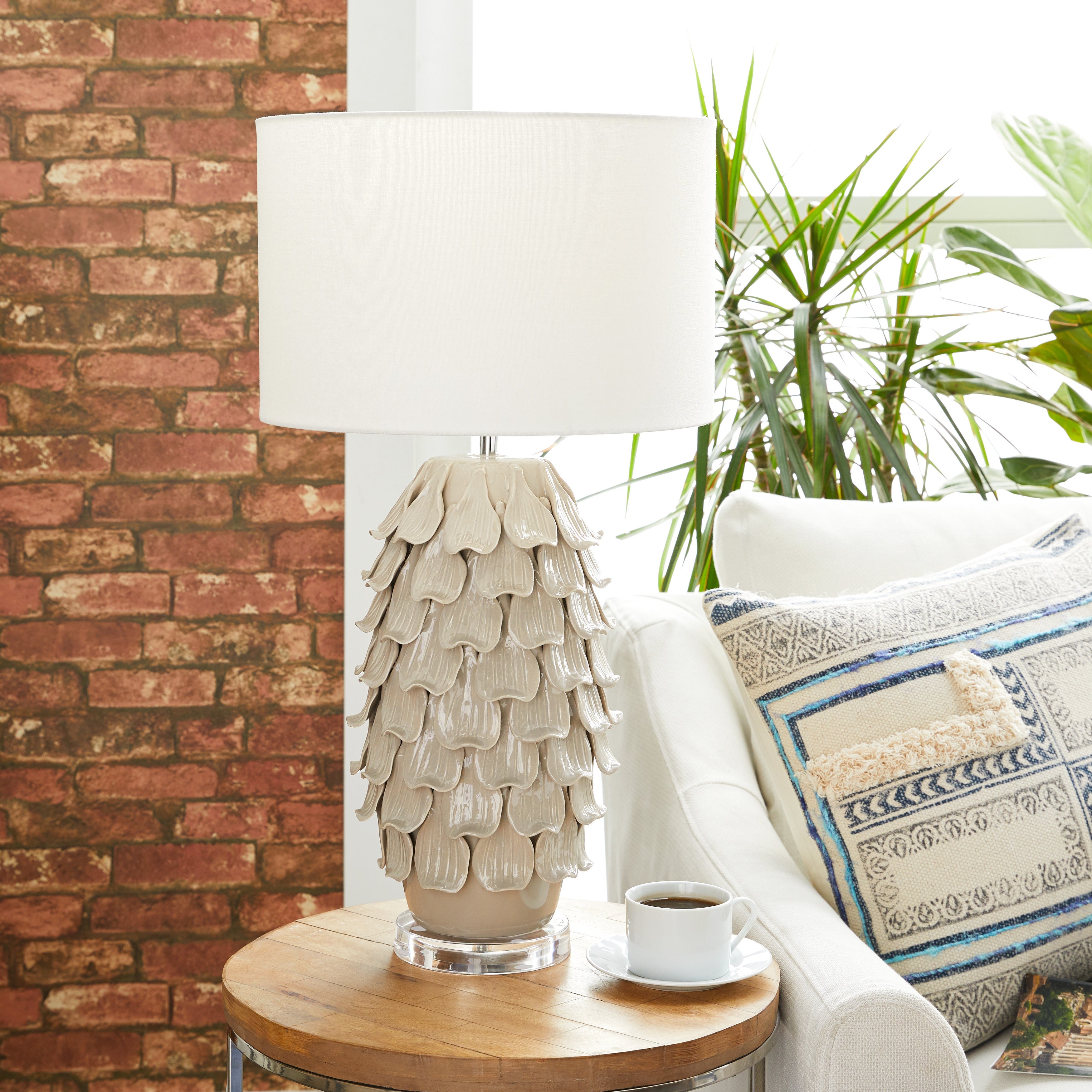 Ceramic Rustic Table Lamp 28 x 15 x 15 - 15 x 15 x 28 - Mycitystee
