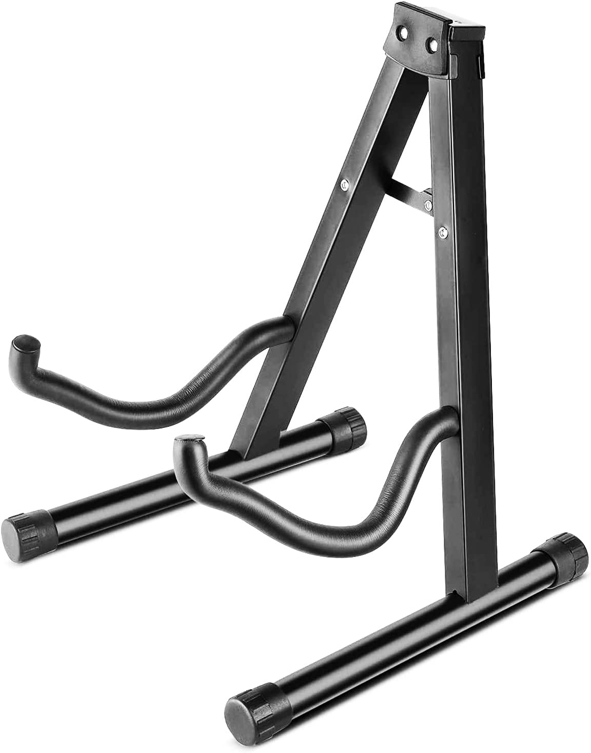 5 Core Guitar Stand Folding A-Frame Black |  Sturdy Guitar Stand for Acoustic and Electric Guitars with Secure Lock| Guitar Holder Stand with Non-Slip - Mycitystee