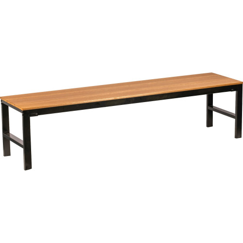 Lorell Teak Faux Wood Outdoor Bench (42688) - Mycitystee