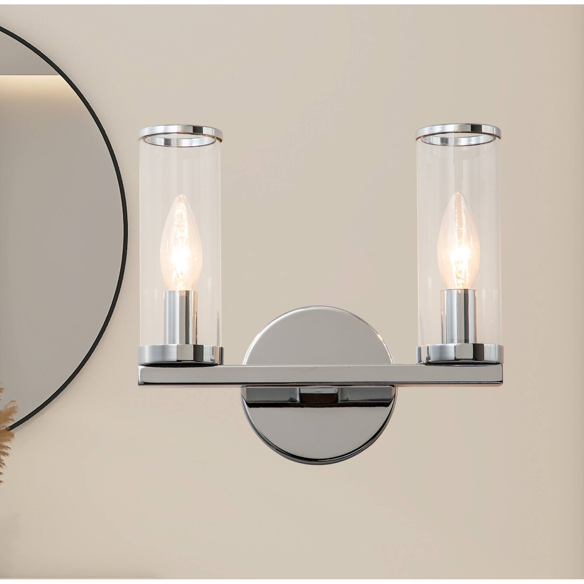 Modern bathroom vanity wall sconce with glass shade - Mycitystee
