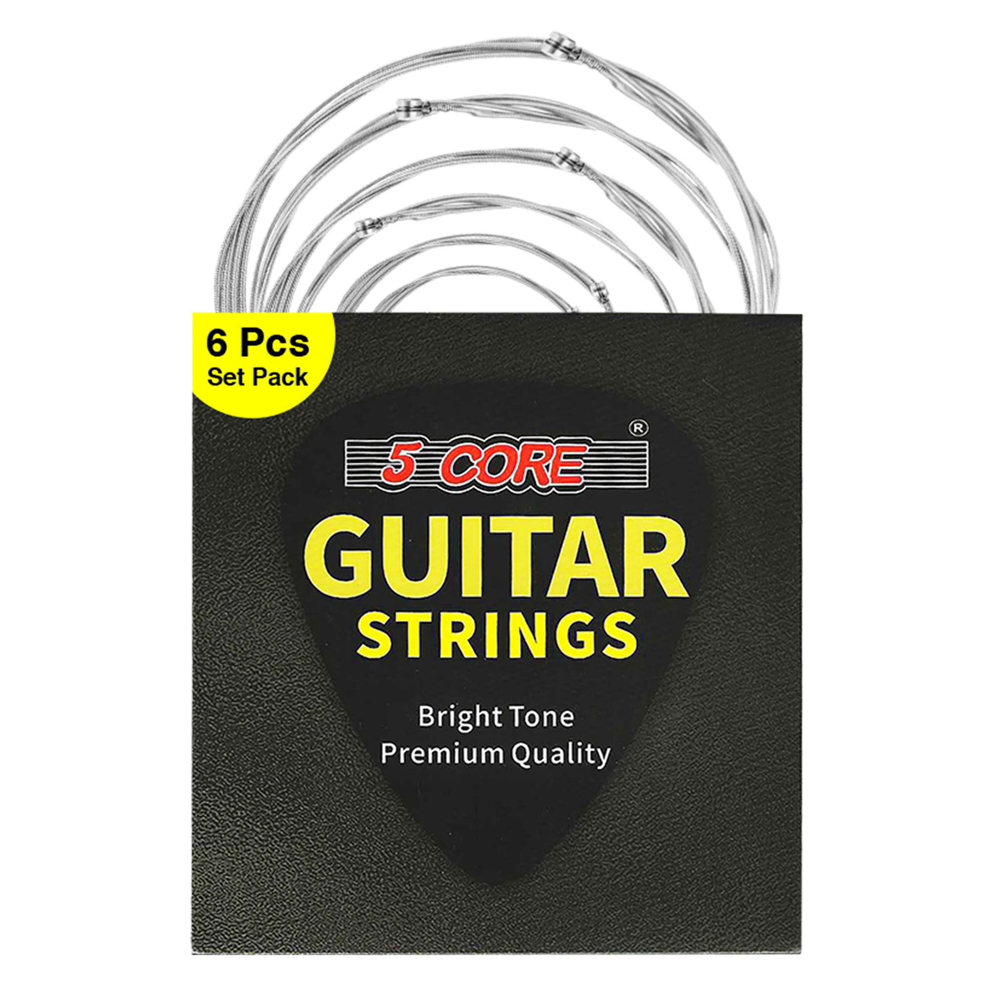 5 Core Guitar Strings 6 Pieces in 1 Set| Steel Core strings Light-Gauge 0.010-0.048 | Plain Steel Core, Steel Acoustic Guitar Strings for Clear, Focus - Mycitystee