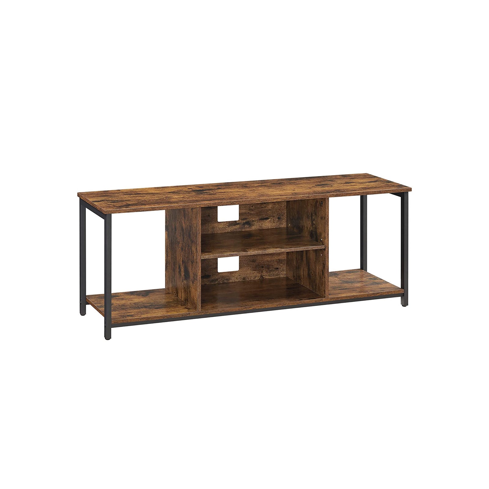 VASAGLE Industrial Brown TV Console Unit with Shelving - Mycitystee