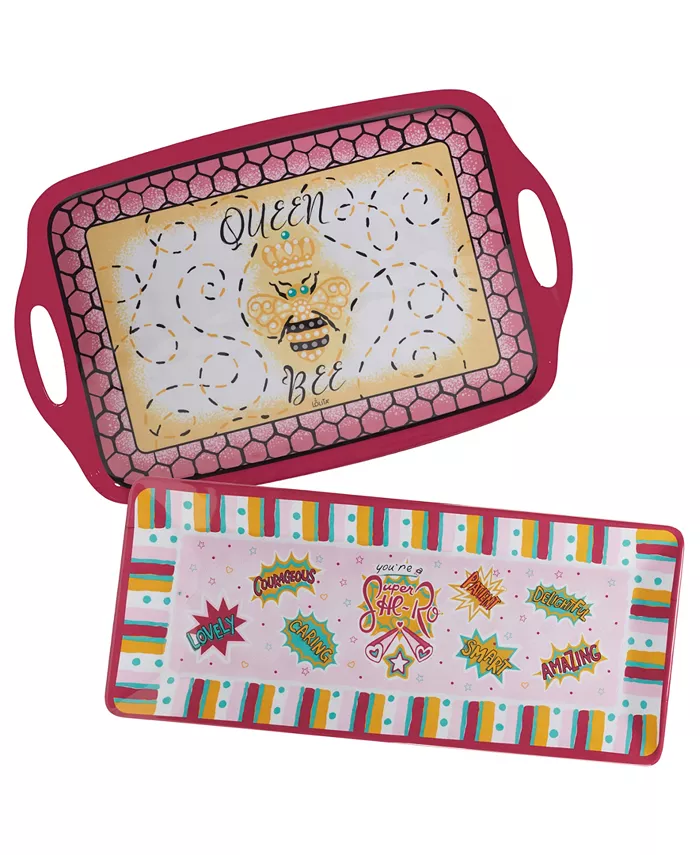 Certified International Lolita Lady Boss 2-PC Melamine Serving Set - Mycitystee