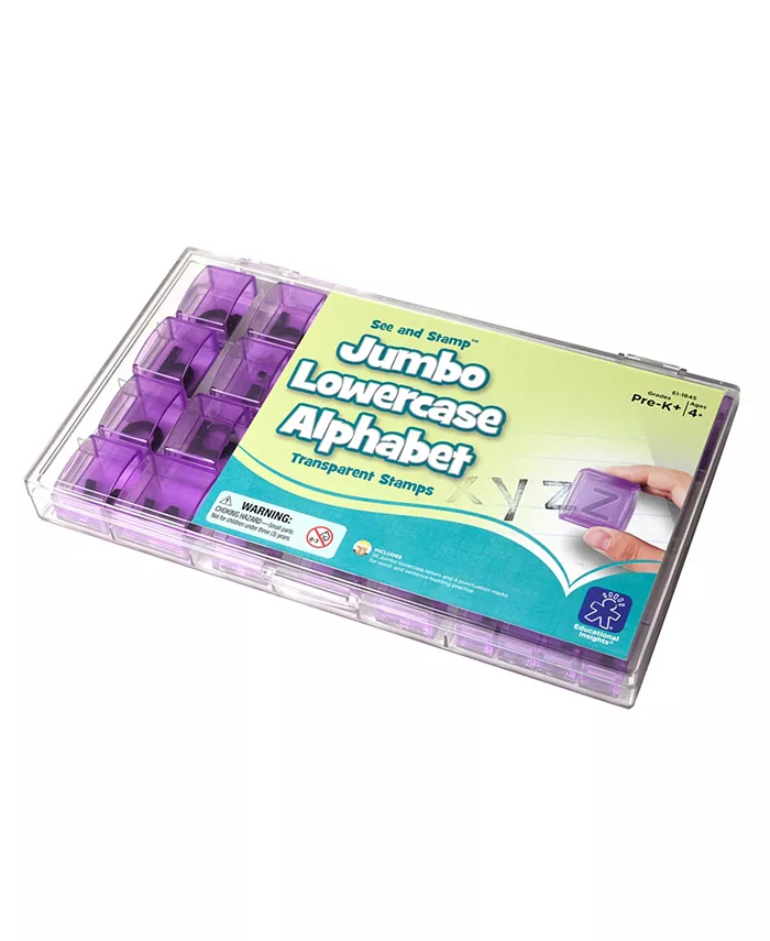 Educational Insights See And Stamp - Transparent Jumbo Lowercase Alphabet Stamps - Mycitystee