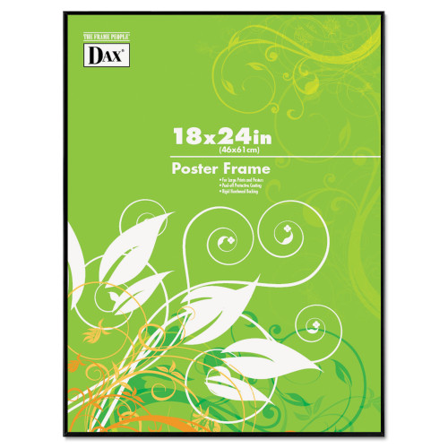 DAX Coloredge Poster Frame， Clear Plastic Window， 18 x 24， Black (N16018BT) - Mycitystee