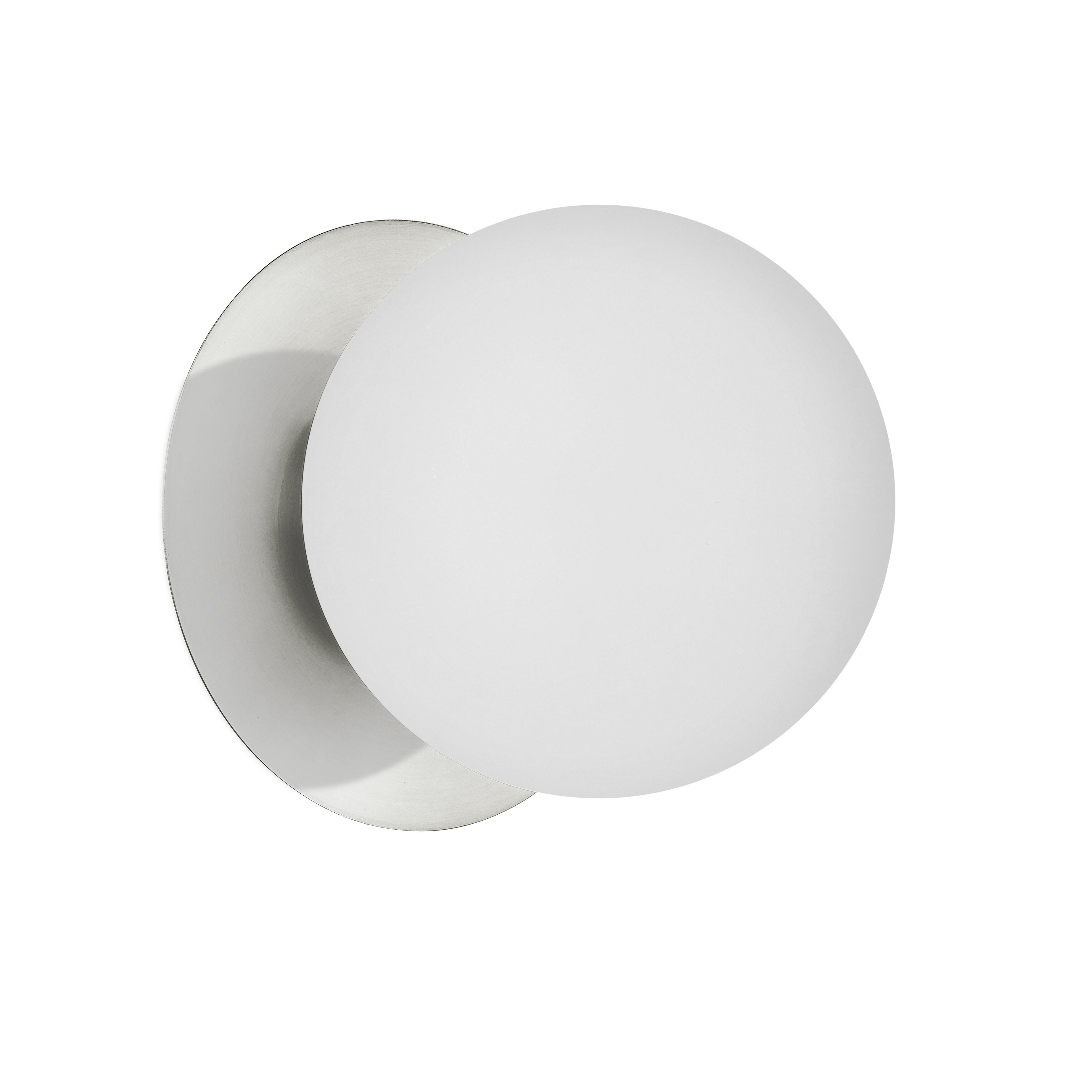 1 Light Incandescent Wall Sconce， Polished Chrome with White Glass - Mycitystee