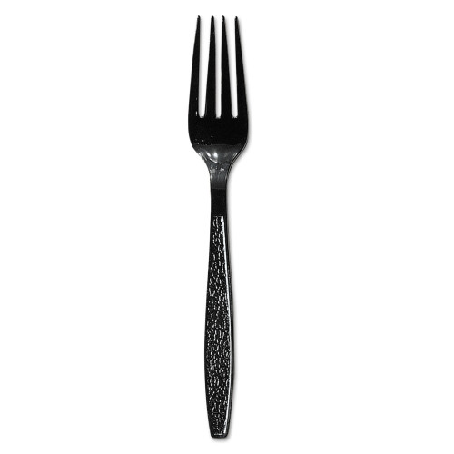 Dart Guildware Heavyweight Plastic Forks， Black， 1000/Carton (GDR5FK) - Mycitystee