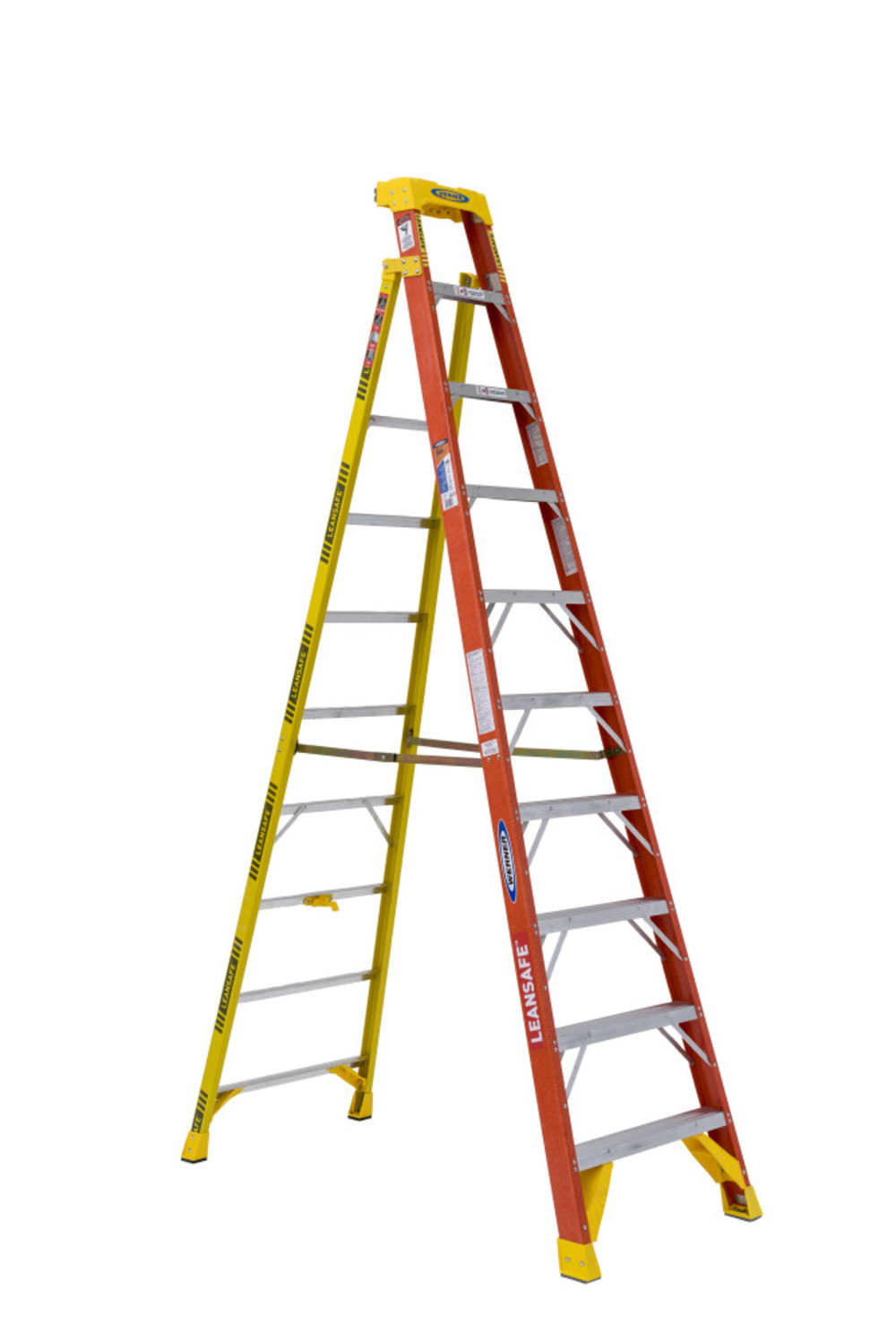10Ft LEANSAFE Type IA Fiberglass Leaning Ladder - Mycitystee