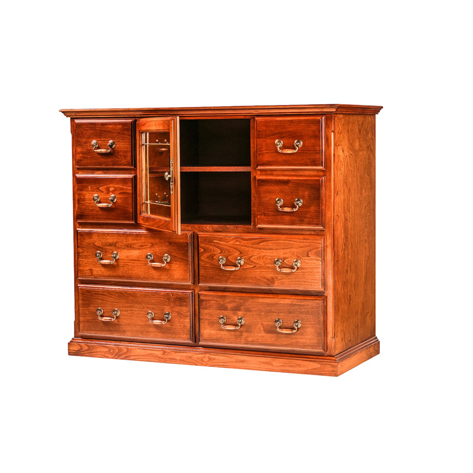 Forest Designs Bullnose Dresser w/ Beveled Glass Door: - - 11901641 - Mycitystee