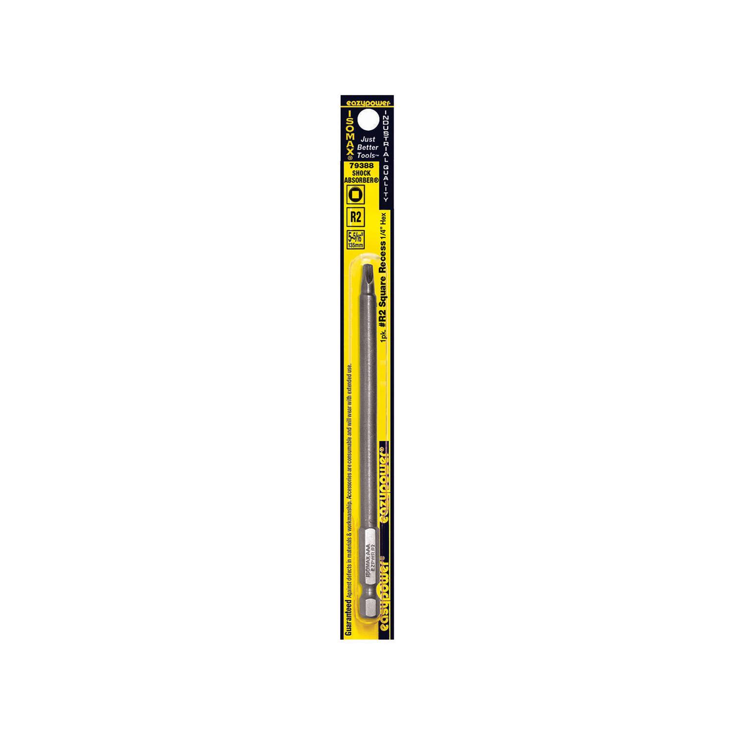 Eazypower Isomax Square Recess #2 X 5-5/16 in. L Power Bit Steel 1 pc - Mycitystee