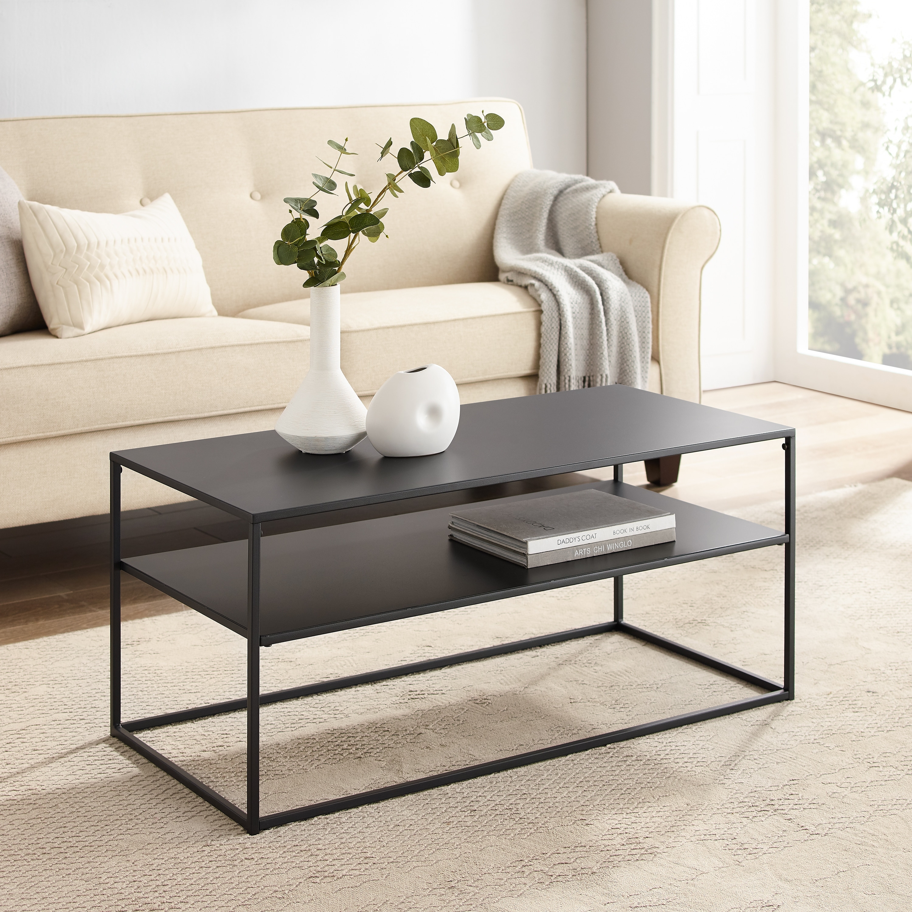 Braxton Coffee Table - 38 W x 18 D x 17 H - Mycitystee