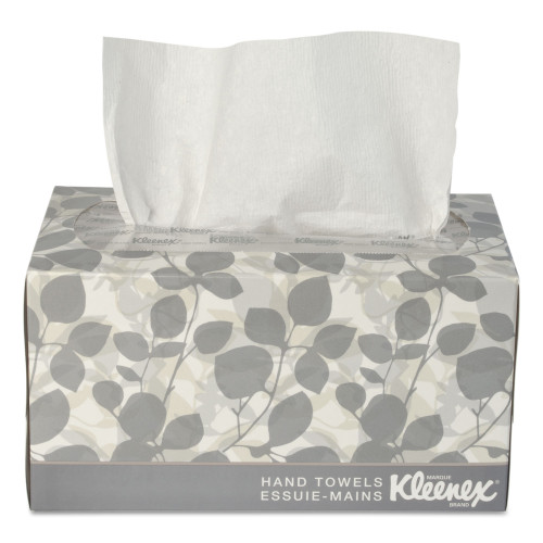 Kleenex Hand Towels， POP-UP Box， Cloth， 1-Ply， 9 x 10.5， White， 120/Box (01701) - Mycitystee