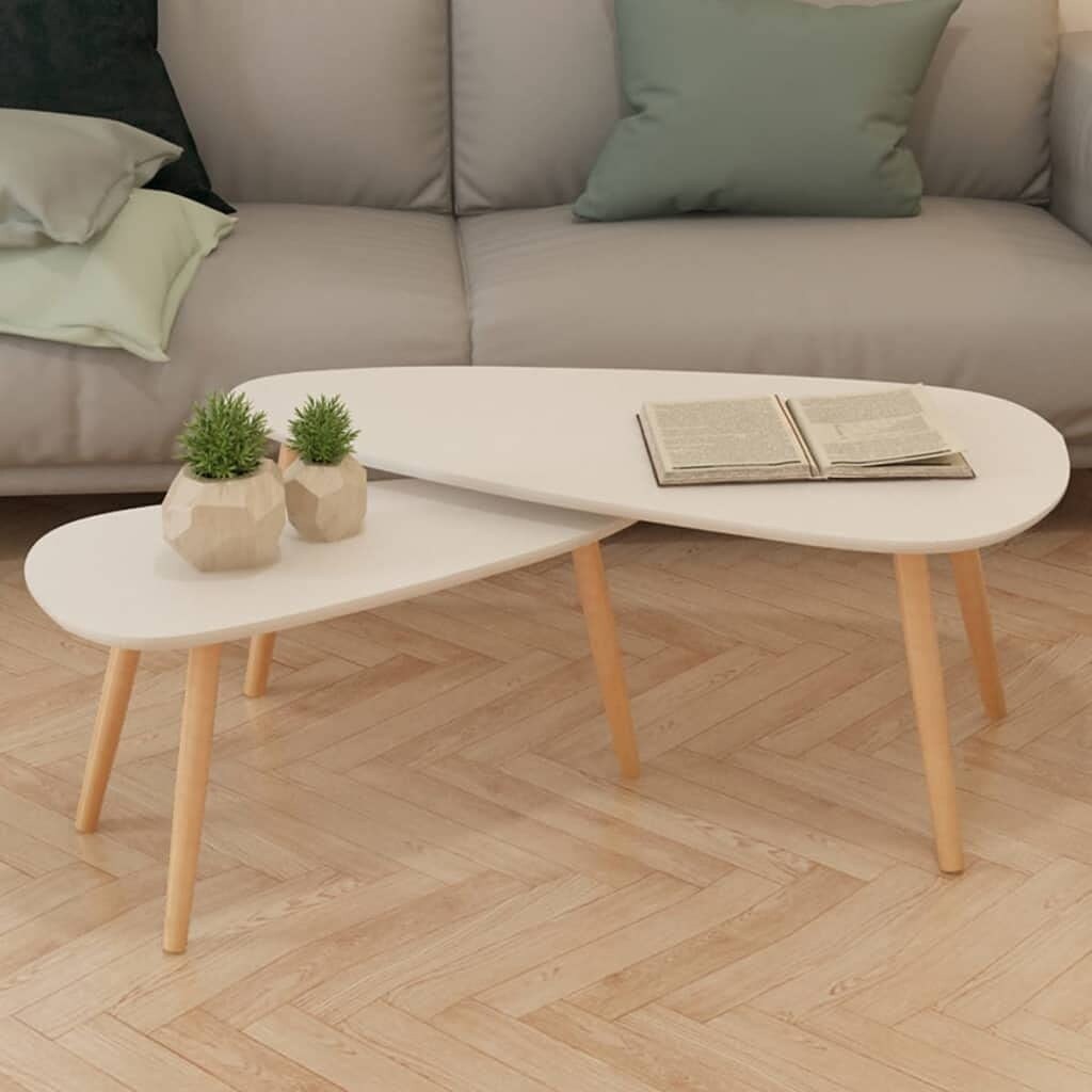 Coffee Table Set 2 Pieces，Modern Coffee Table，Mid Century Modern Style，Modern Furniture Decor - as picture - Mycitystee