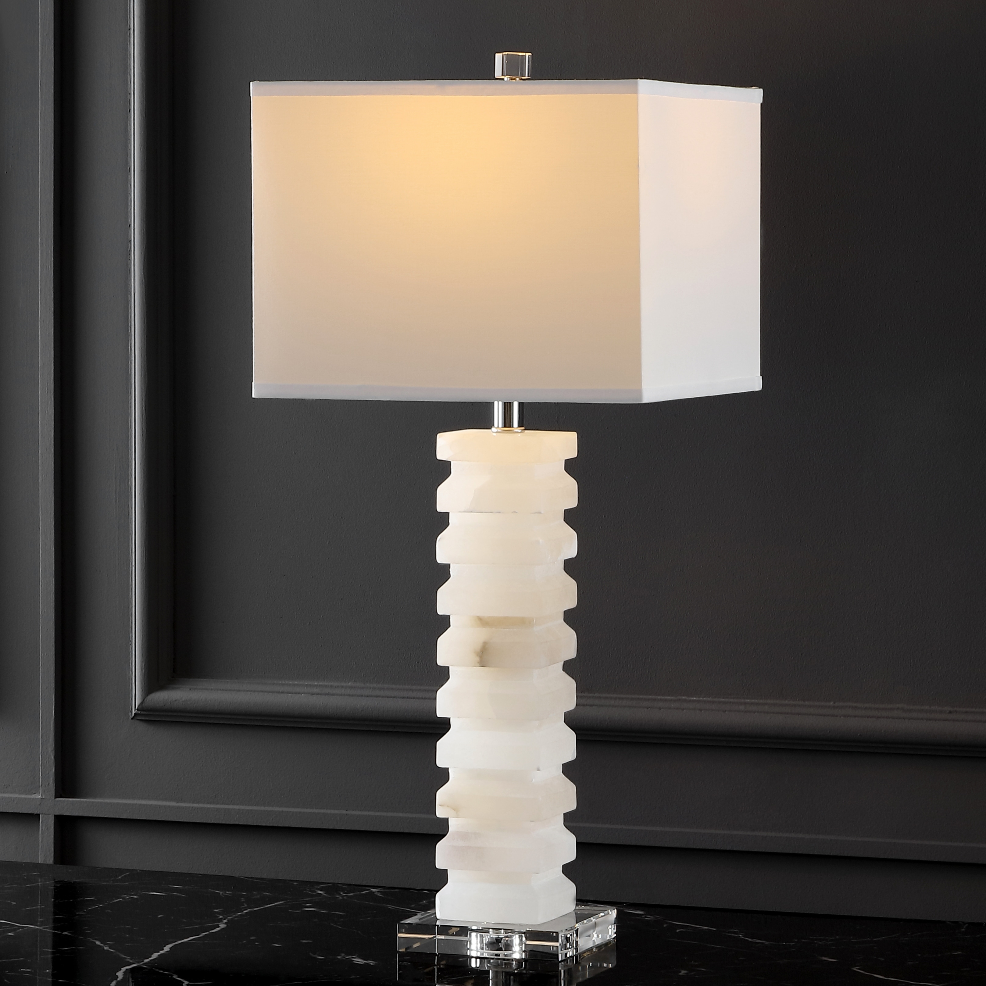 SAFAVIEH Couture Anita Alabasyer Table Lamp - 13 IN W x 13 IN D x 29 IN H - Mycitystee
