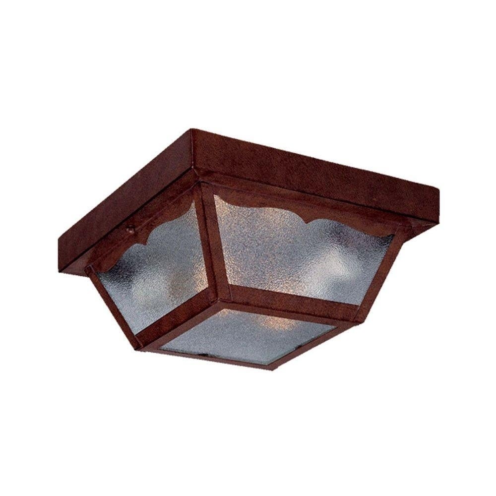Builder's Choice Exterior 2 -Light Burled Walnut Ceiling Light - Mycitystee