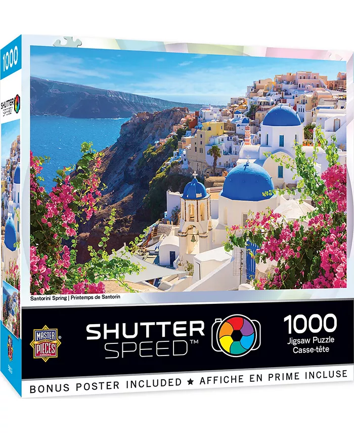MasterPieces Puzzles MasterPieces 1000 Piece Jigsaw Puzzle - Santorini Spring - Mycitystee