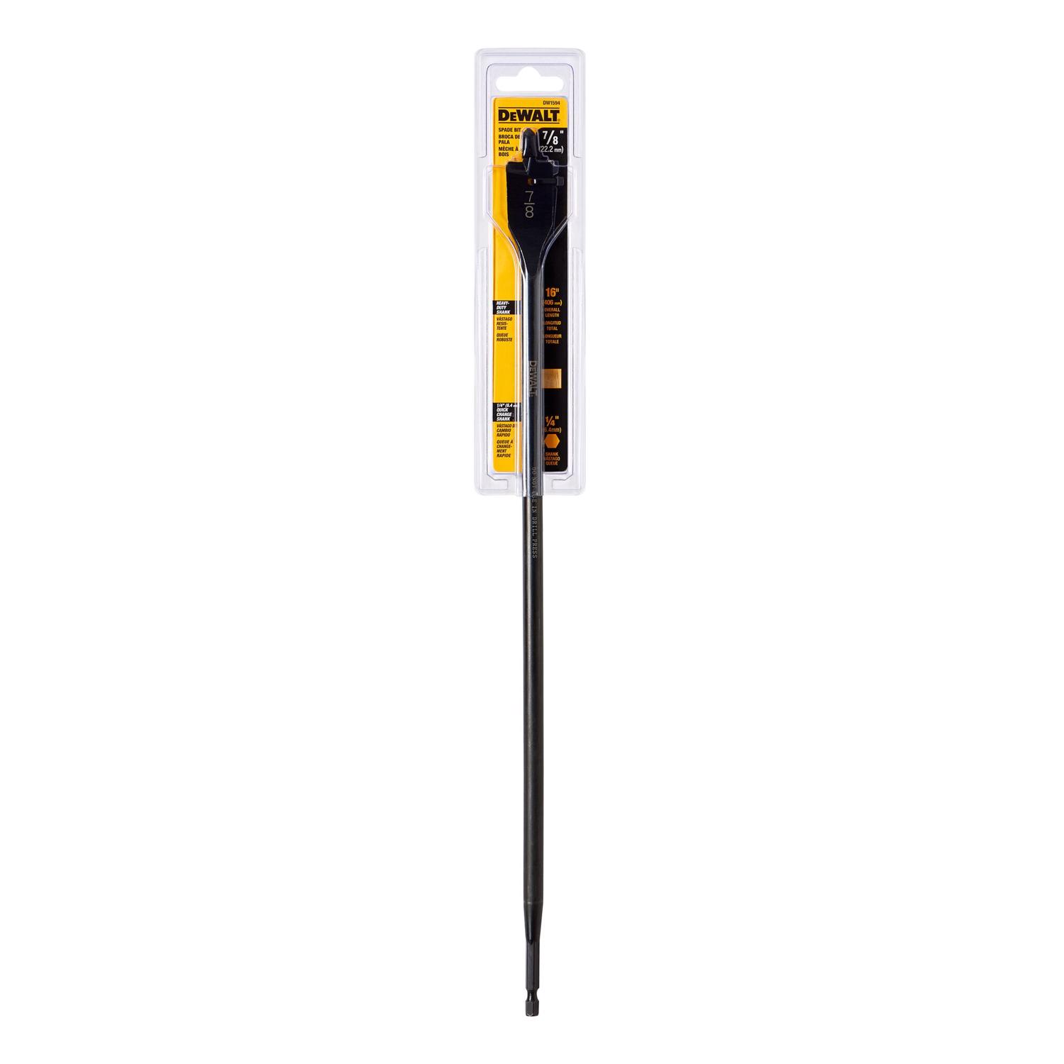 DeWalt 7/8 in. X 16 in. L Carbon Steel Spade Bit 1 pk - Mycitystee