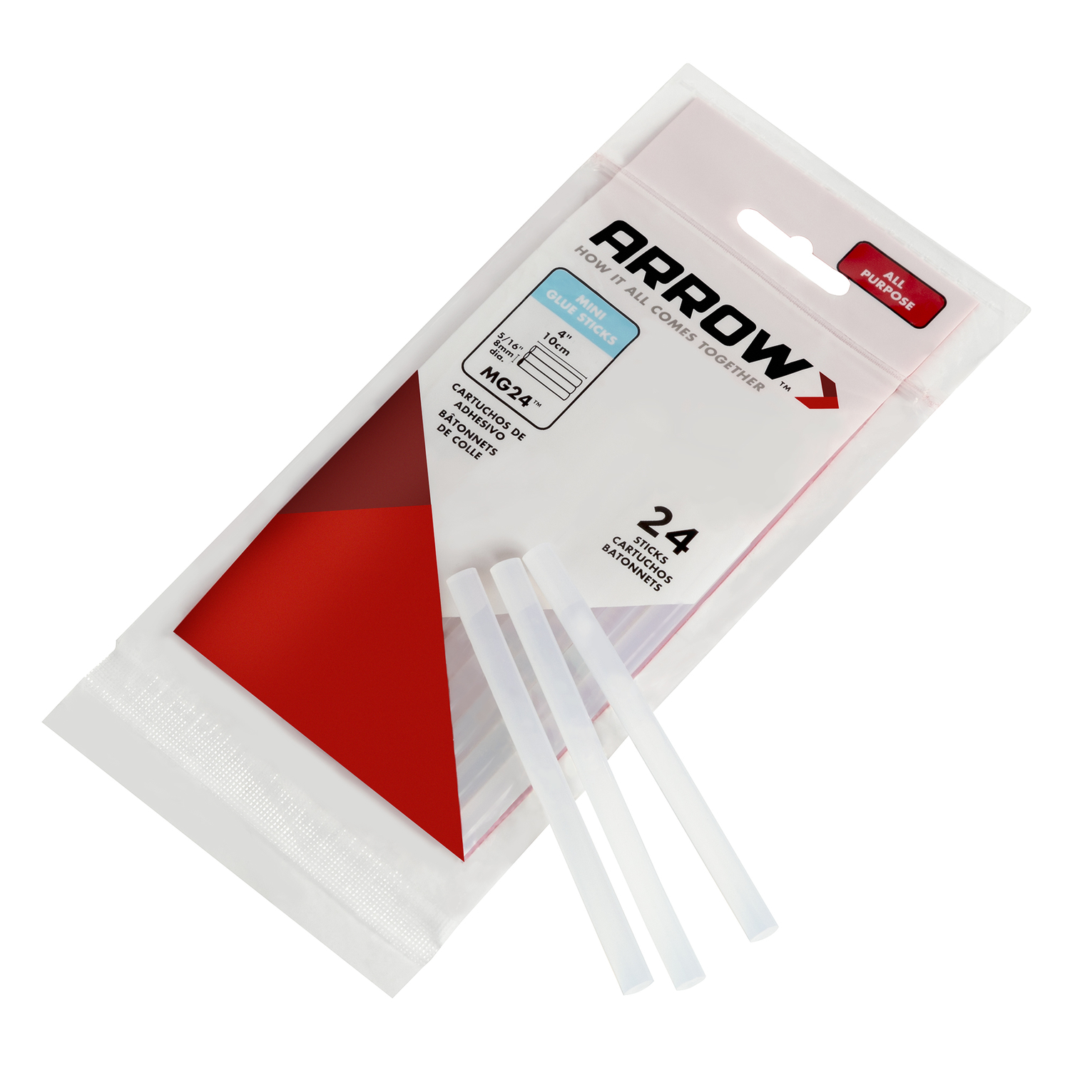 Arrow 0.4 in. D X 4 in. L Mini Glue Sticks Clear 24 pk - Mycitystee